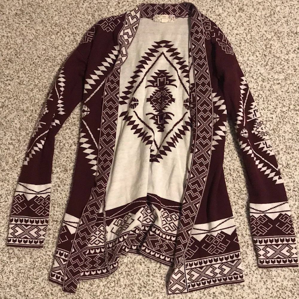 Maroon cardigan